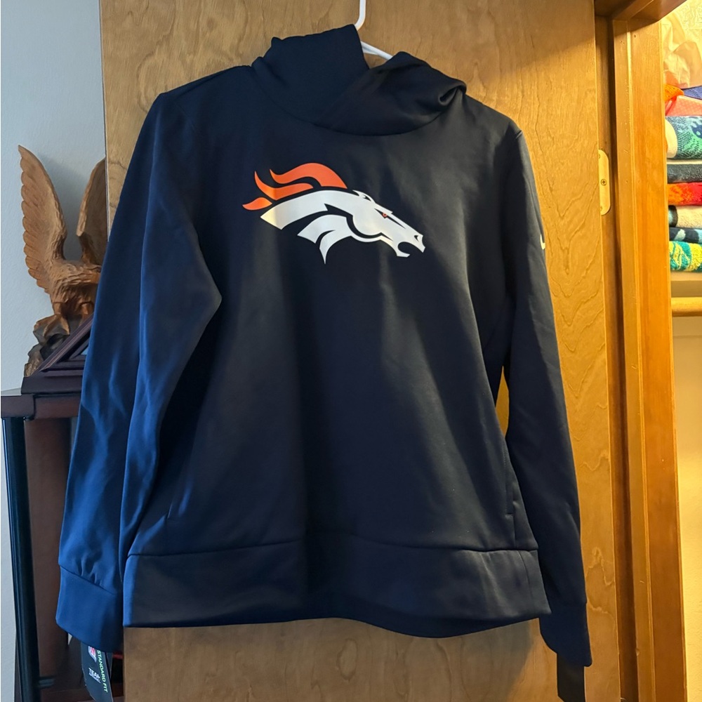 Nike Navy Blue Broncos Hoodie